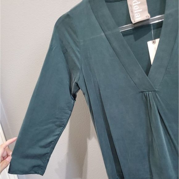 NWT Anthropologie teal suede dress - Picture 3 of 4